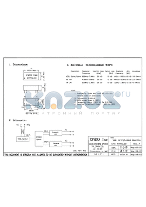 XFVDSLCO datasheet - VDSL FILTER/HYBRID SOLUTION