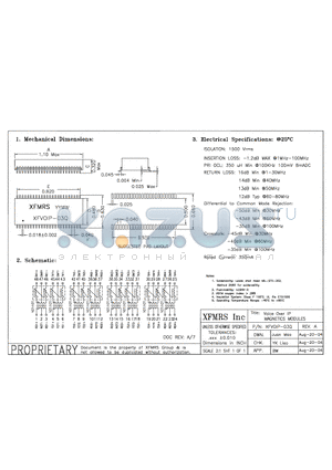 XFVOIP-03Q datasheet - Voice Over IP MAGNETICS MODULES