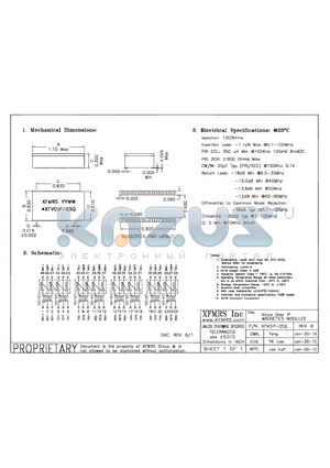 XFVOIP-05Q datasheet - UNLESS OTHERWISE SPECIFIED TOLERANCES