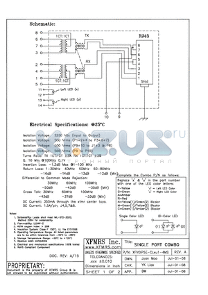 XFVOIP5E-CLXU1-4MS datasheet - SINGLE PORT COMBO