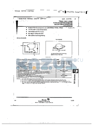 TIP641 datasheet - N-P-N DARLINGTON-CONNECTED SILICON POWER TRANSISTORS