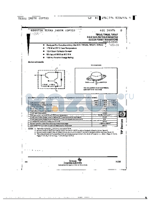 TIP647 datasheet - PNP DARLINGTON CONNECTED SILICON POWER TRANSISTORS