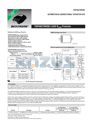 TISP4A270H3BJ datasheet - LCAS R LINE Protector