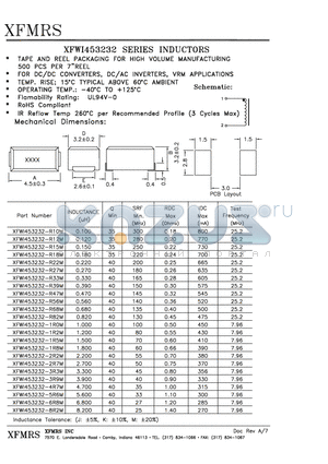 XFWI453232-R12M datasheet - INDUCTORS