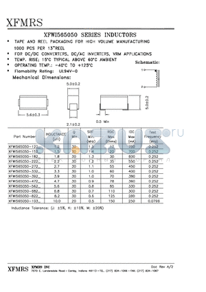 XFWI565050-332_ datasheet - INDUCTORS