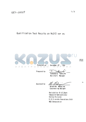 GET-30569 datasheet - Qualification Test Results on NE272 ser es