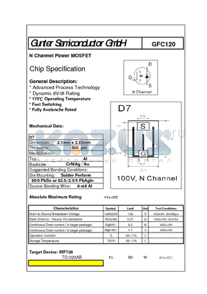 GFC120 datasheet - N Channel Power MOSFET