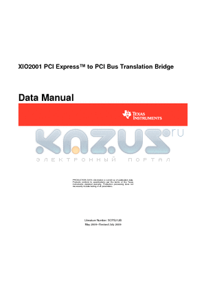 XIO2001 datasheet - Express to PCI Bus Translation Bridge