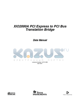 XIO2000AGZZ datasheet - PCI Express to PCI Bus Translation Bridge