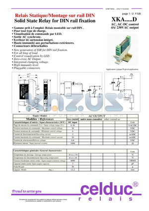XKA20420D datasheet - Solid State Relay for DIN rail fixation