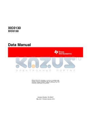 XIO3130I datasheet - Data Manual