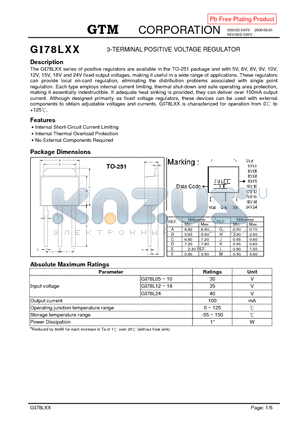 GI78L05 datasheet - 3-TERMINAL POSITIVE VOLTAGE REGULATOR