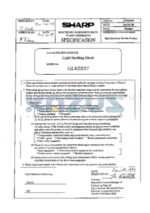 GL6ZR27 datasheet - DEVICE SPECIFICATION FOR Light Emitting Diode