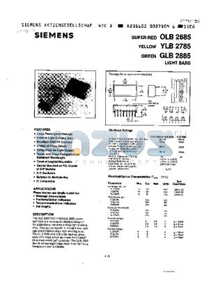 GLB2885 datasheet - LIGHT BARS