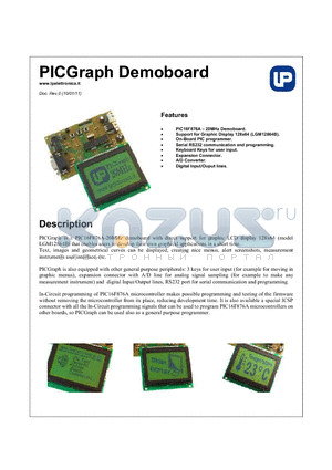 PIC16F876A datasheet - PICGraph Demoboard