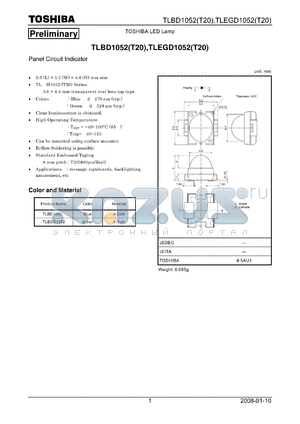 TLBD1052 datasheet - TOSHIBA LED Lamp