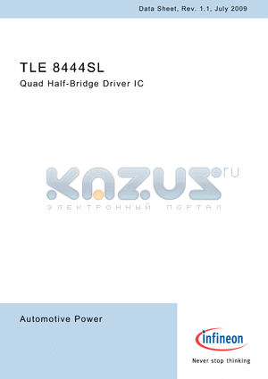 TLE8444SL datasheet - Quad Half-Bridge Driver IC