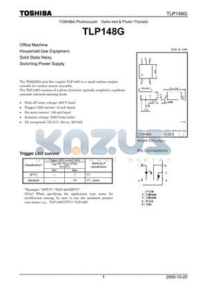 TLP148G datasheet - Office Machine Household Use Equipment Solid State Relay Switching Power Supply