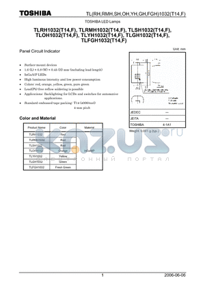 TLSH1032 datasheet - Panel Circuit Indicator