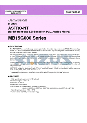 MB15G000 datasheet - ASTRO-NT (for RF front-end LSI-Based on PLL, Analog Macro)