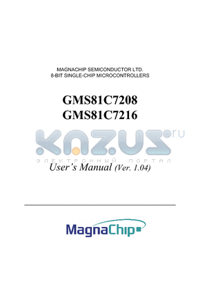 GMS87C7216LQ datasheet - 8-BIT SINGLE-CHIP MICROCONTROLLERS