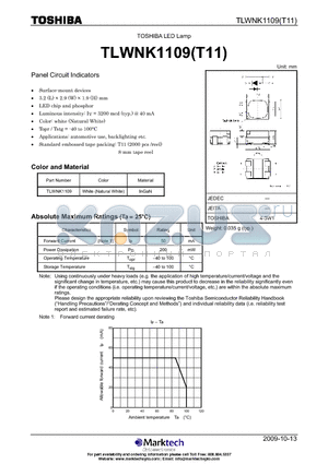 TLWNK1109T11 datasheet - Panel Circuit Indicators