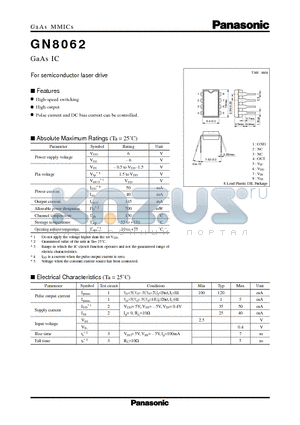 GN8062 datasheet - GaAs IC