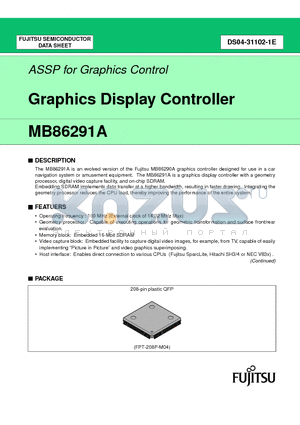 MB86291A datasheet - Graphics Display Controller