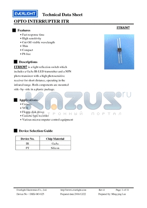 ITR8307_06 datasheet - OPTO INTERRUPTER ITR