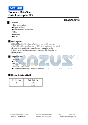 ITR8307-L24-F43 datasheet - Opto Interrupter ITR