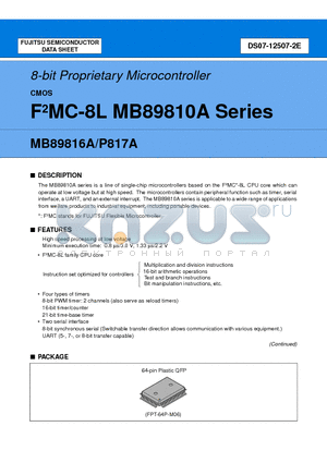 MB89816APF datasheet - 8-bit Proprietary Microcontroller