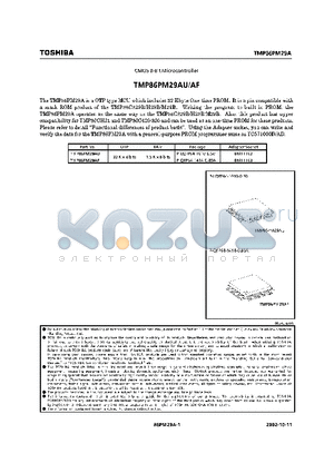 TMP86PM29AF datasheet - CMOS 8-BIT MICROCONTROLLER