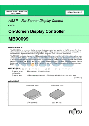 MB90099PFV datasheet - On-Screen Display Controller
