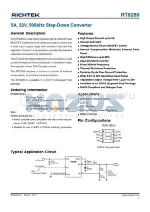 GRM32ER71H475K datasheet - 5A, 32V, 500kHz Step-Down Converter