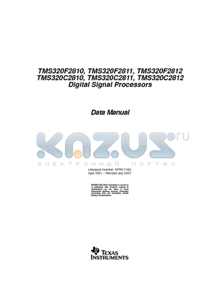 TMS320C2810 datasheet - Digital Signal Processors