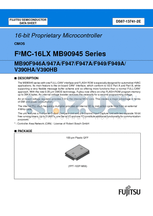 MB90F946A datasheet - 16-bit Proprietary Microcontroller