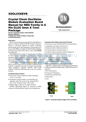 XOCLCC6EVB datasheet - Crystal Clock Oscillator Module Evaluation Board Manual for NBX Family