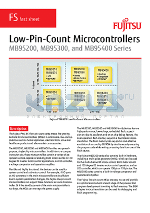 MB95220 datasheet - Low-Pin-Count Microcontrollers