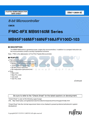 MB95F168NPMC1 datasheet - 8-bit Microcontroller