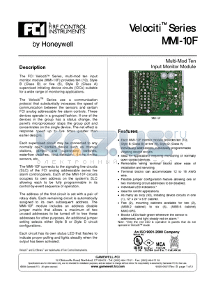 MBB-2 datasheet - Multi-mod 10 input module