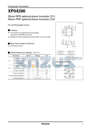 XP04286 datasheet - Silicon NPN(PNP) epitaxial planer transistor