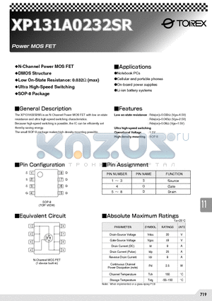 XP131A0232SR datasheet - N-Channel Power MOS FET