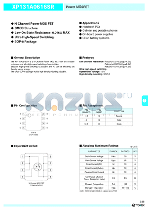 XP131A0616SR datasheet - Power MOSFET