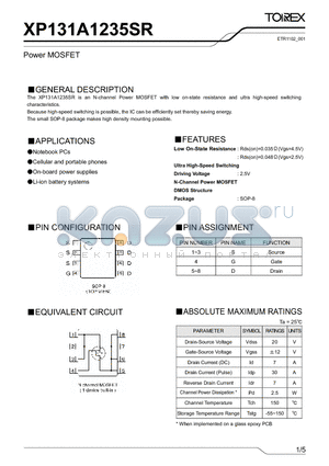 XP131A1235SR datasheet - Power MOSFET