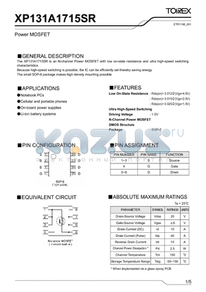 XP131A1715SR_1 datasheet - Power MOSFET