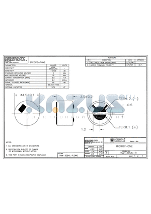 TNM-3054L-R datasheet - MICROPHONE