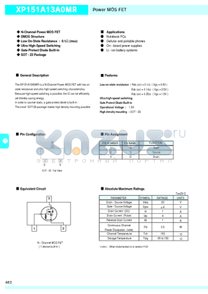 XP151A13A0MR datasheet - Power MOS FET