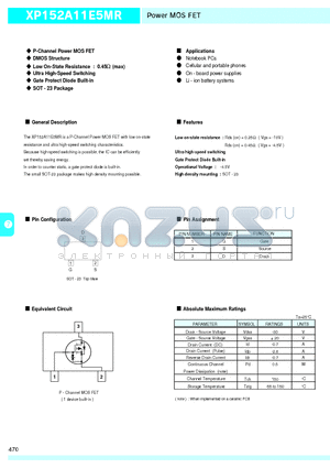 XP152A11E5MR datasheet - Power MOS FET