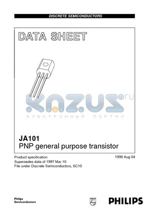 JA101 datasheet - PNP general purpose transistor