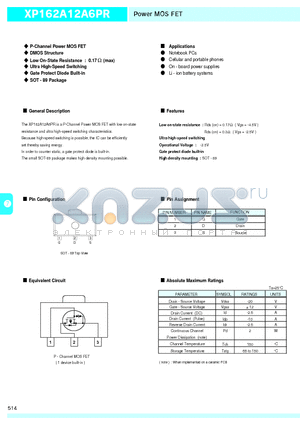 XP162A12A6PR datasheet - Power MOS FET